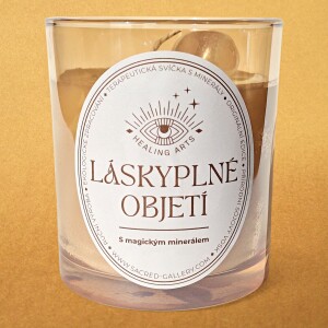 Sójová svíčka - Růženín s růží - Láskyplné objetí