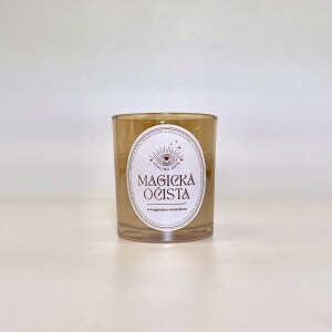 Sójová svíčka - Černý obsidián s Palo Santem - Magická očista