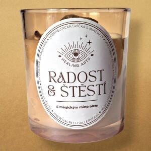 Sójová svíčka - Citrín a kořeněný pomeranč - Radost a štěstí