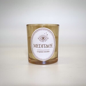 Sójová svíčka - Levandulová s ametystem - Meditace