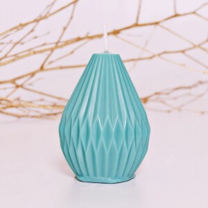 Sójová svíčka - modro-zelená